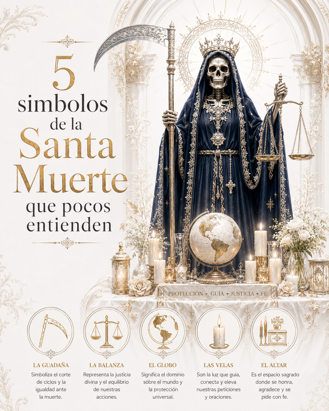 ¿Qué significa la Santa Muerte? 5 símbolos que casi todos ven, pero pocos entienden