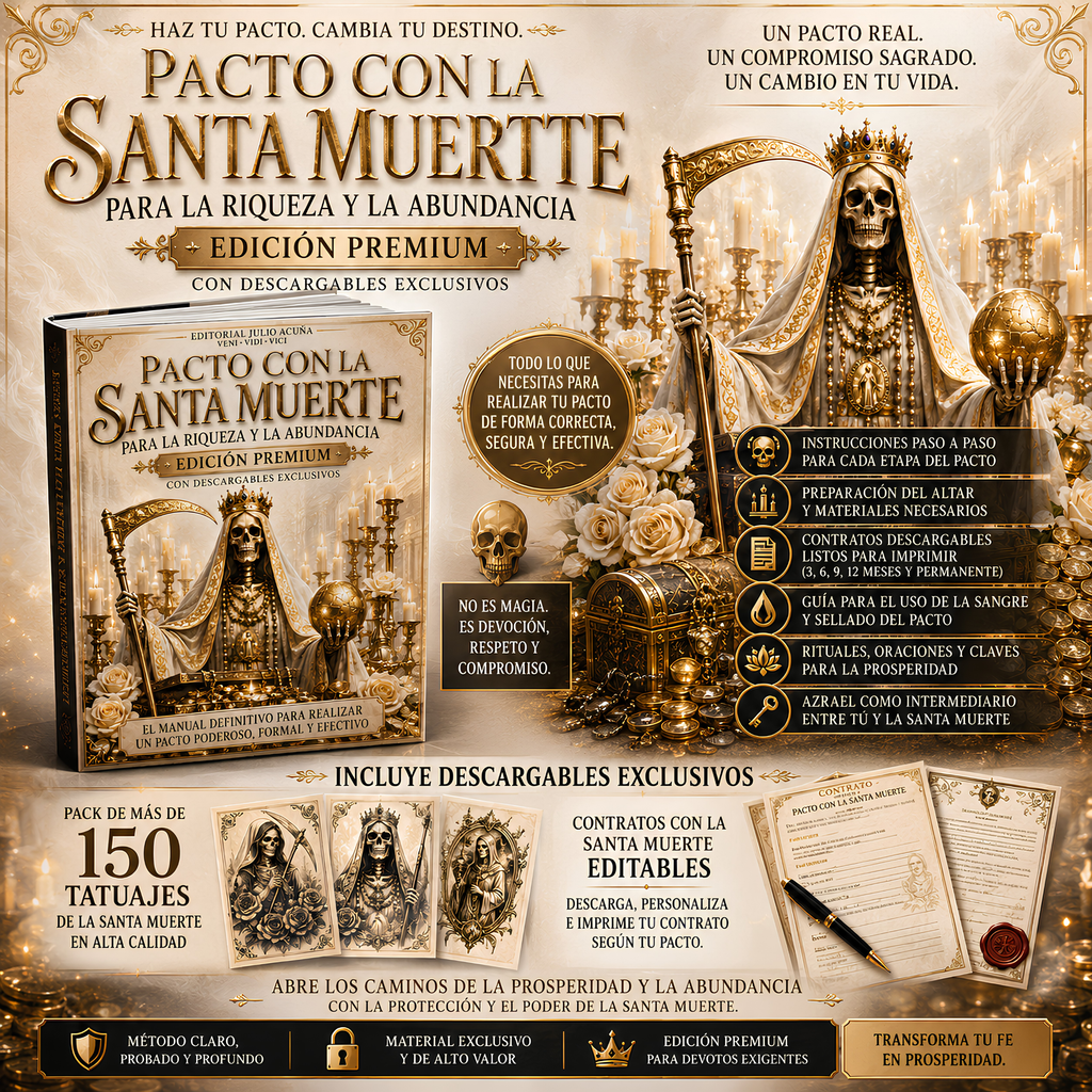 PACTO CON LA SANTA MUERTE PARA LA RIQUEZA Y LA ABUNDANCIA: EDICIÓN PREMIUM CON DESCARGABLES EXCLUSIVOS