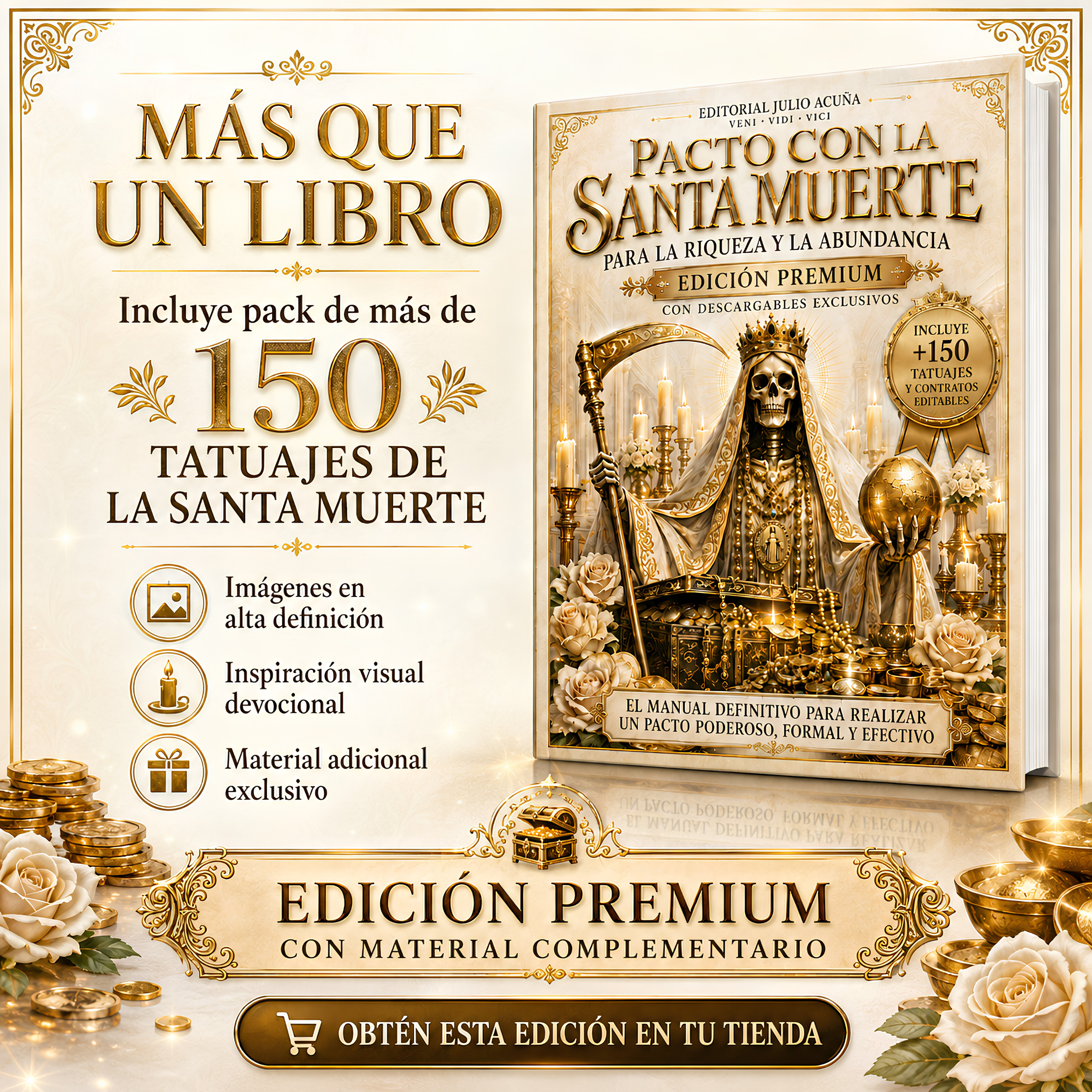 PACTO CON LA SANTA MUERTE PARA LA RIQUEZA Y LA ABUNDANCIA: EDICIÓN PREMIUM CON DESCARGABLES EXCLUSIVOS