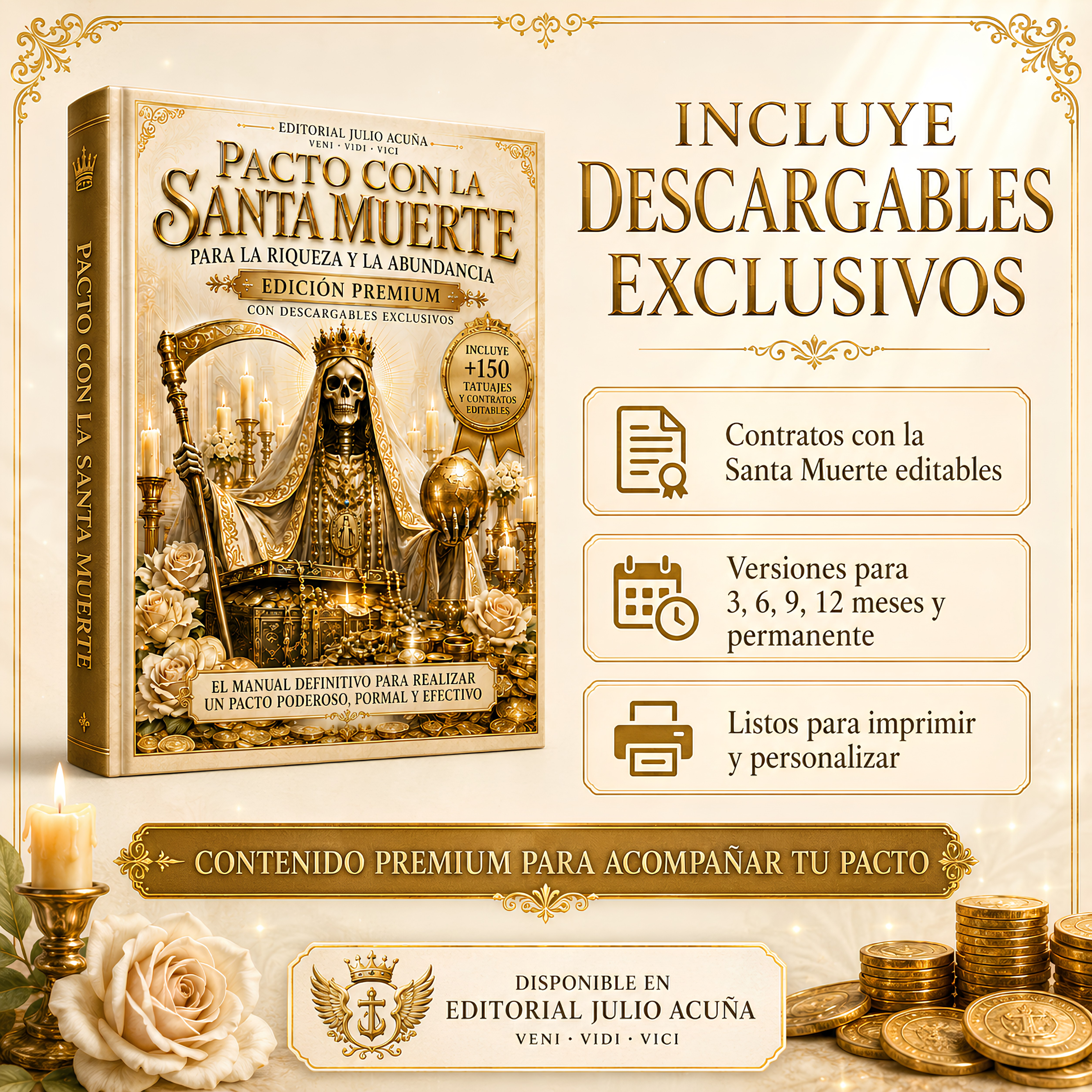 PACTO CON LA SANTA MUERTE PARA LA RIQUEZA Y LA ABUNDANCIA: EDICIÓN PREMIUM CON DESCARGABLES EXCLUSIVOS