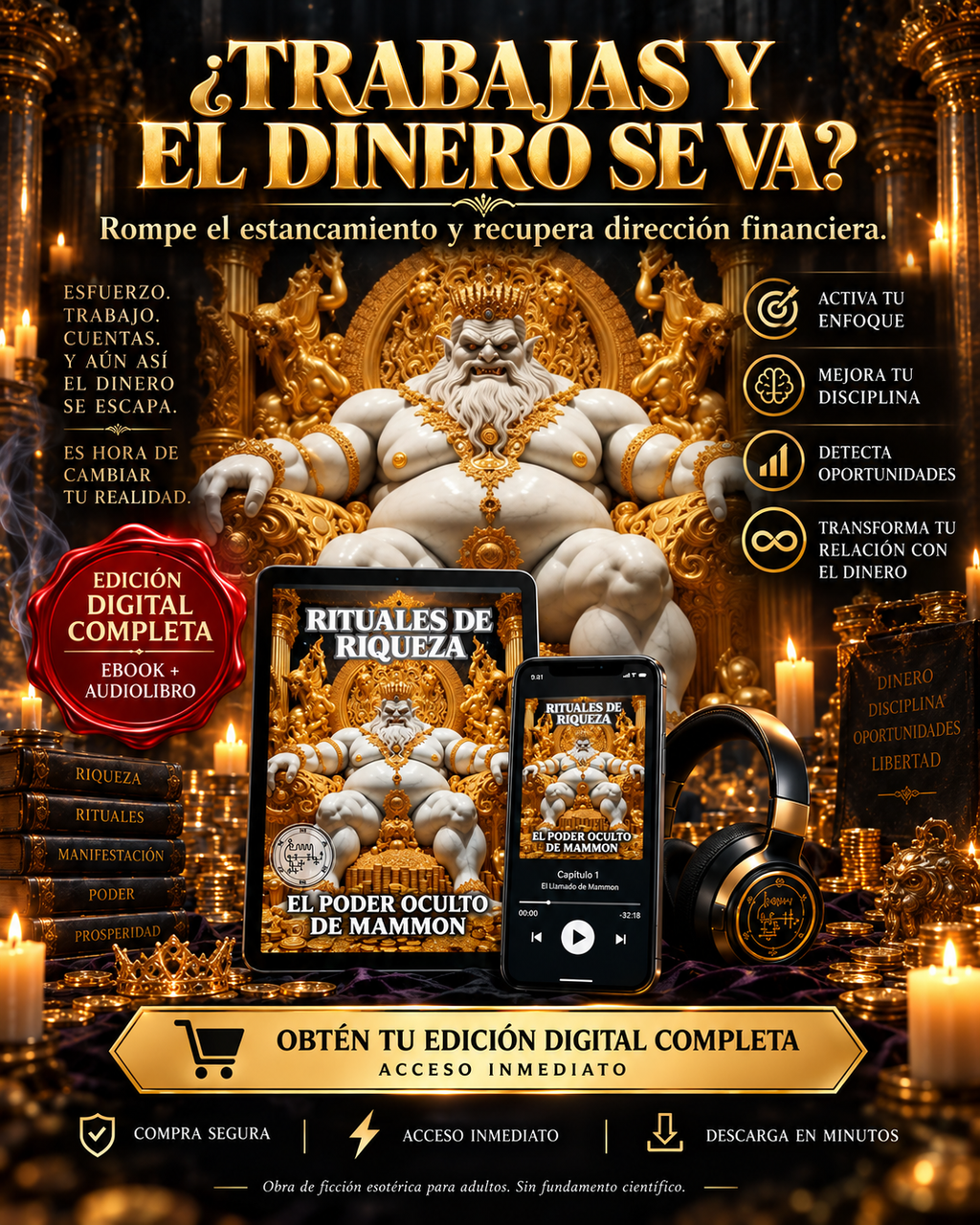 Rituales de Riqueza: El Poder Oculto de Mammon — Edición Digital Completa  Ebook + Audiolibro · Acceso inmediato