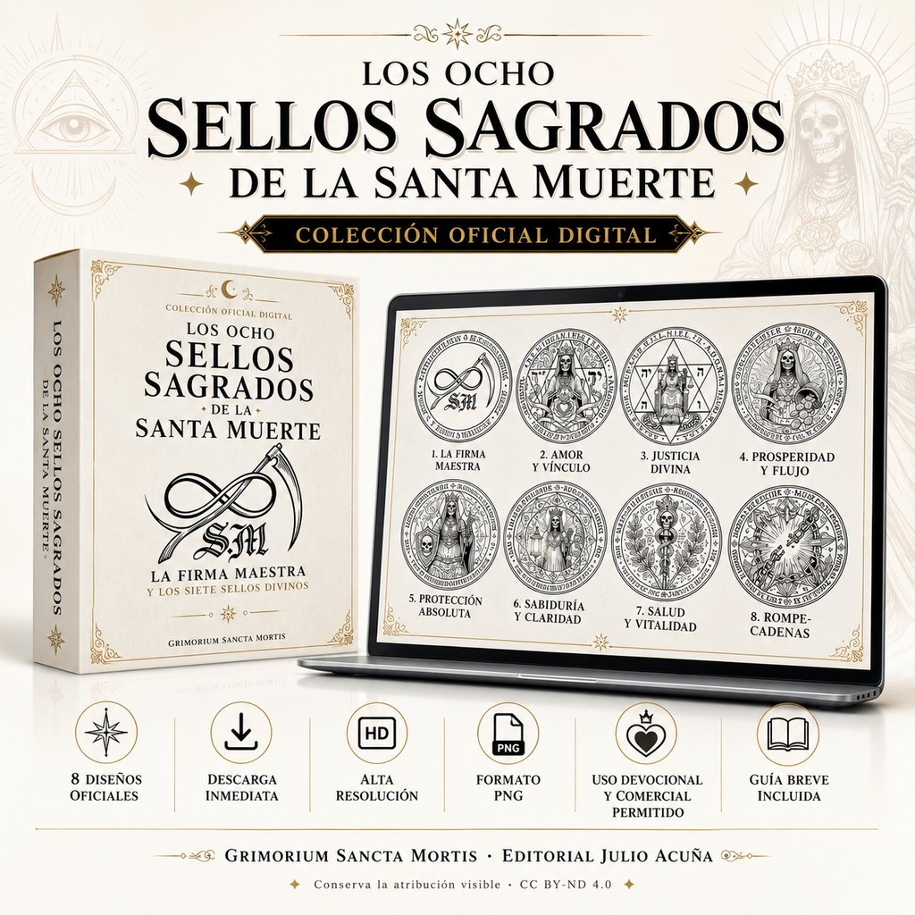 Los 8 Sellos Sagrados de la Santa Muerte — Colección Oficial Digital | Grimorium Sancta Mortis