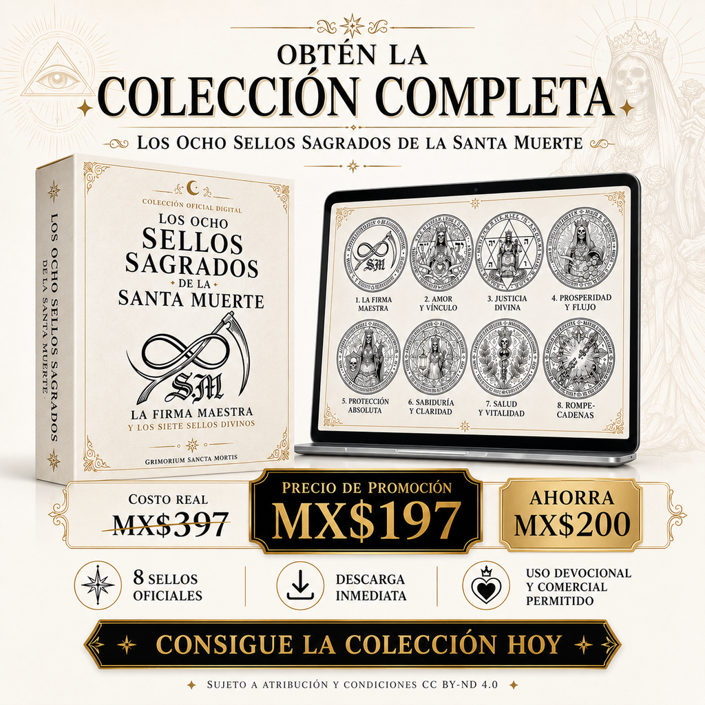 Los 8 Sellos Sagrados de la Santa Muerte — Colección Oficial Digital | Grimorium Sancta Mortis