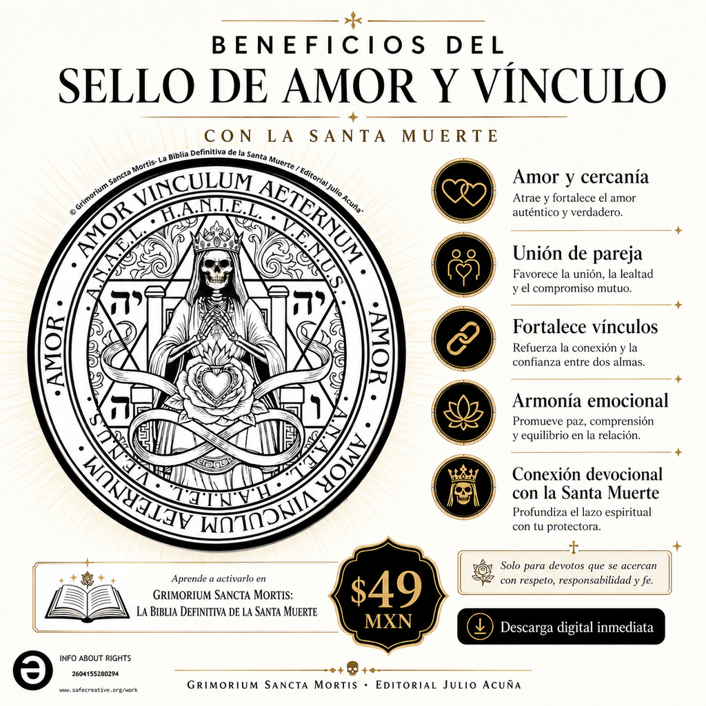 Sello de Amor y Vínculo de la Santa Muerte — Edición Oficial Digital | Grimorium Sancta Mortis