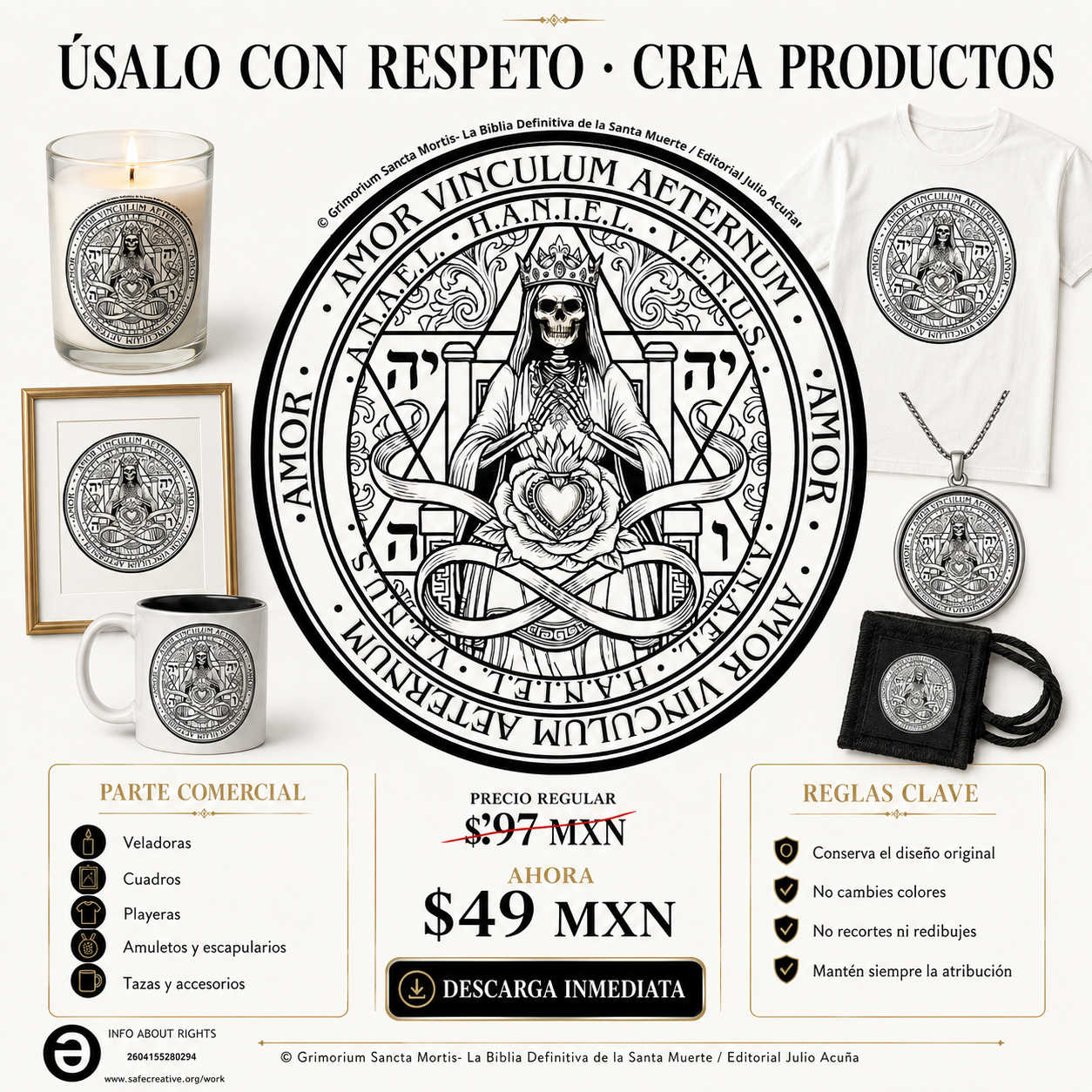 Sello de Amor y Vínculo de la Santa Muerte — Edición Oficial Digital | Grimorium Sancta Mortis