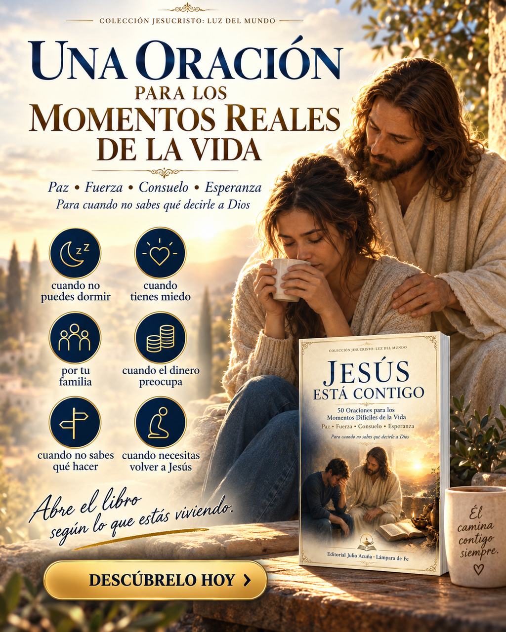 Jesús Está Contigo — 50 Oraciones para los Momentos Difíciles de la Vida:Paz · Fuerza · Consuelo · Esperanza para cuando no sabes qué decirle a Dios