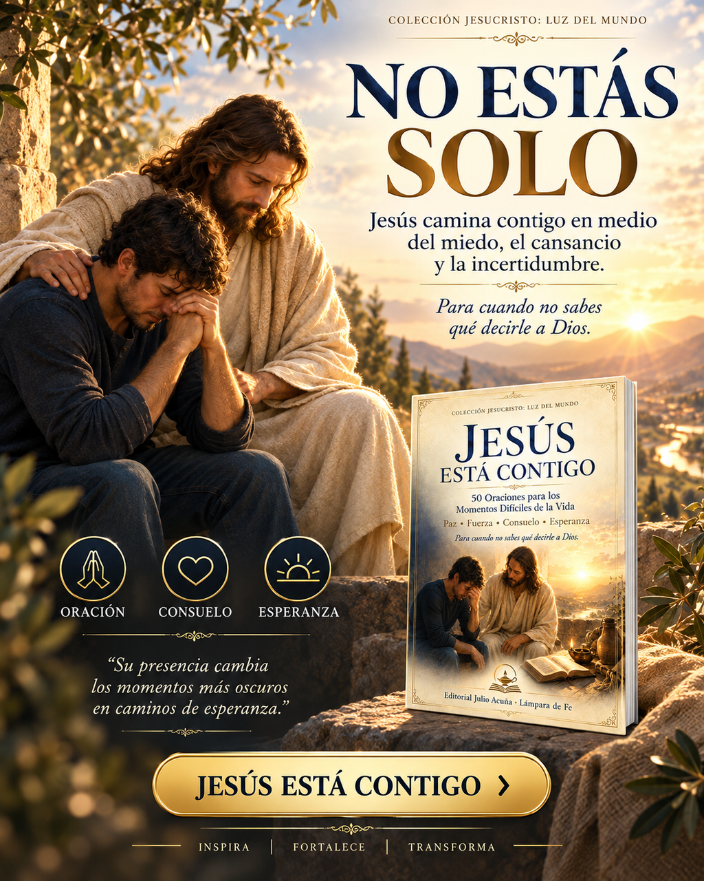 Jesús Está Contigo — 50 Oraciones para los Momentos Difíciles de la Vida:Paz · Fuerza · Consuelo · Esperanza para cuando no sabes qué decirle a Dios