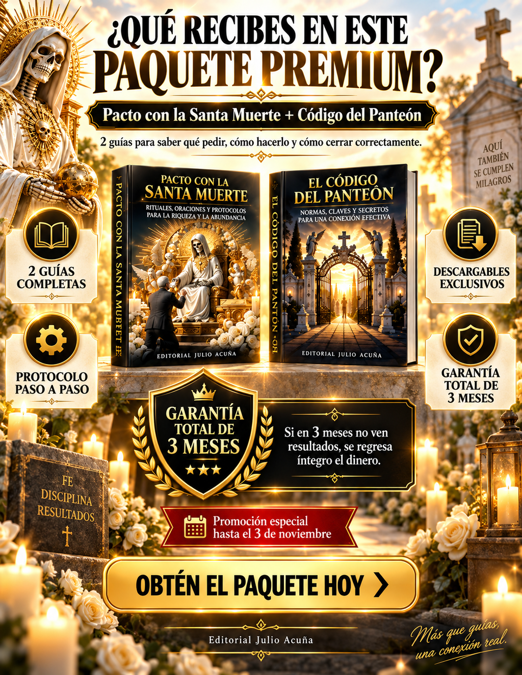 Pacto con la Santa Muerte + Código del Panteón — Guía Completa de Petición, Protocolo y Cierre
