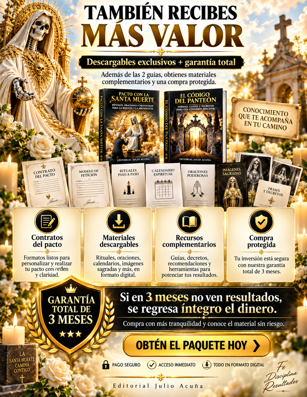 Pacto con la Santa Muerte + Código del Panteón — Guía Completa de Petición, Protocolo y Cierre