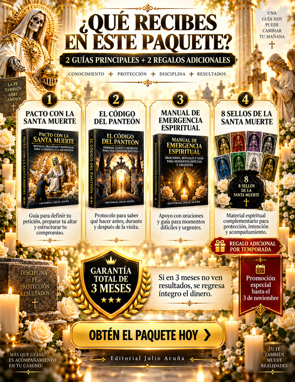 Pacto con la Santa Muerte + Código del Panteón — Guía Completa de Petición, Protocolo y Cierre