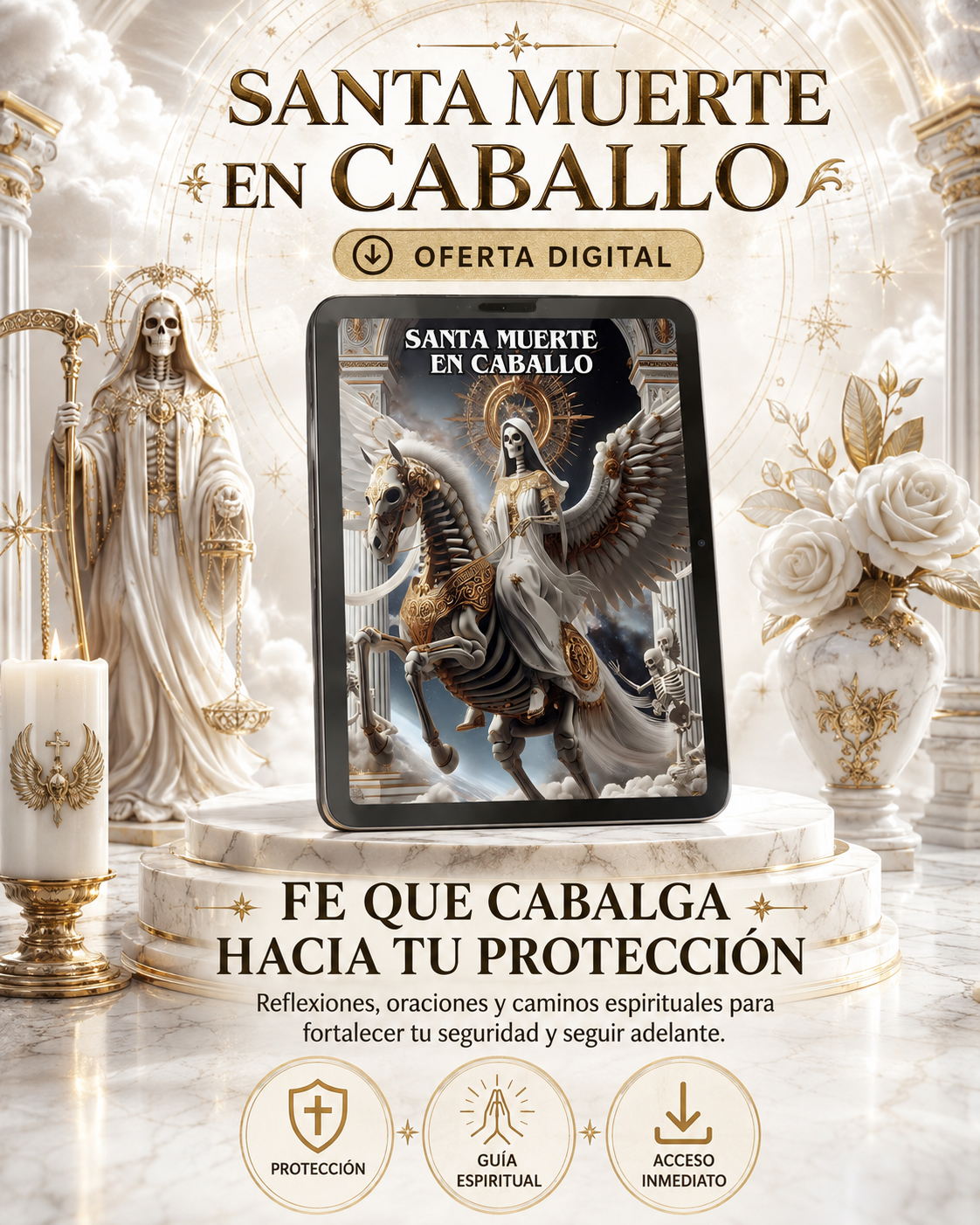 Santa Muerte en Caballo: Protección Imparable: Invoca a la Santa Muerte en Caballo para Desterrar Enemigos, Abrir Caminos y Garantizar tu Seguridad Total.