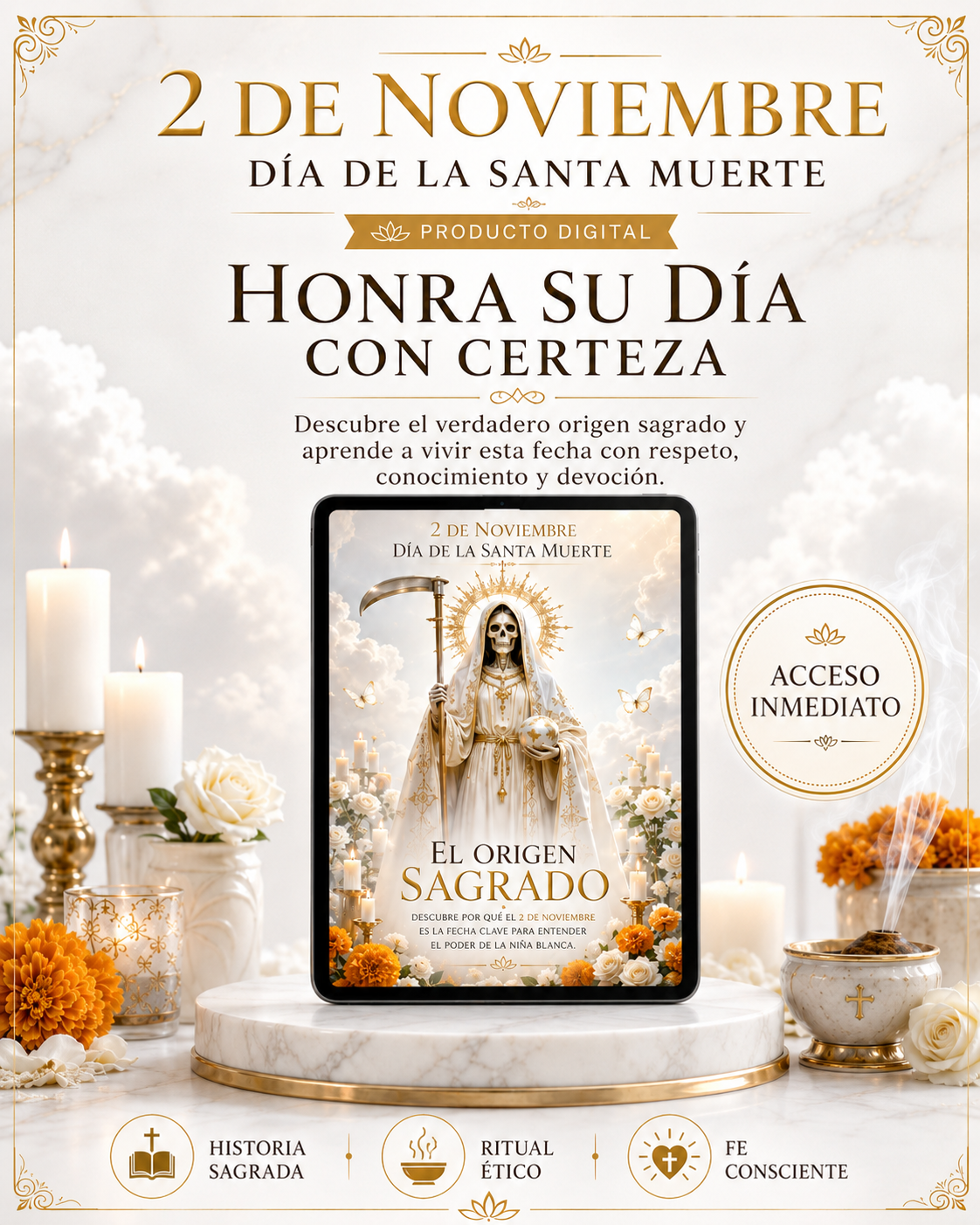 2 de Noviembre día de la Santa Muerte: El Origen Sagrado: Descubre por qué el 2 de Noviembre es la Fecha Clave para Entender el Poder de la Niña Blanca.