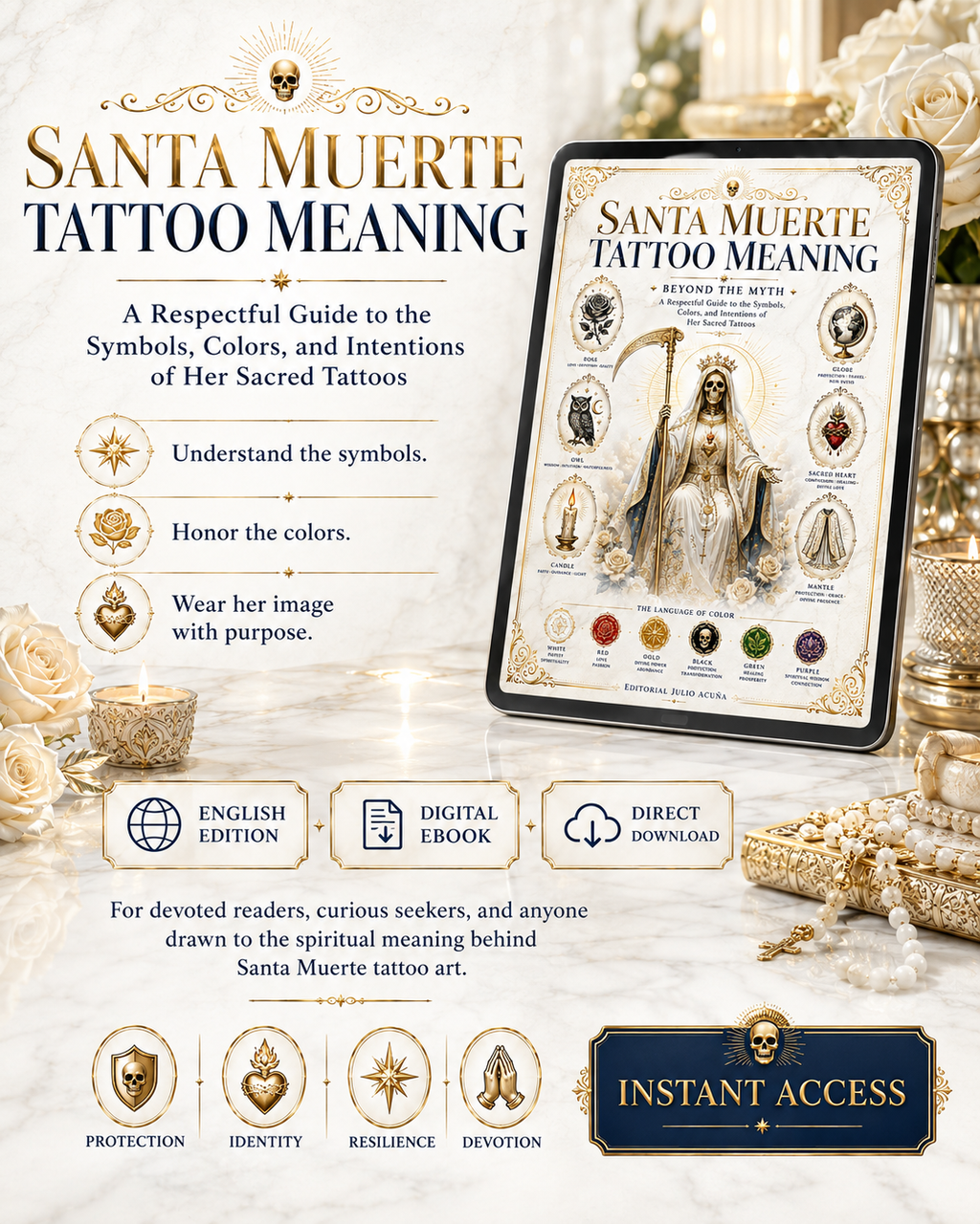 Santa muerte tattoo meaning: Beyond the Myth: A Respectful Guide to the Symbols, Colors, and Intentions of Her Sacred Tattoos