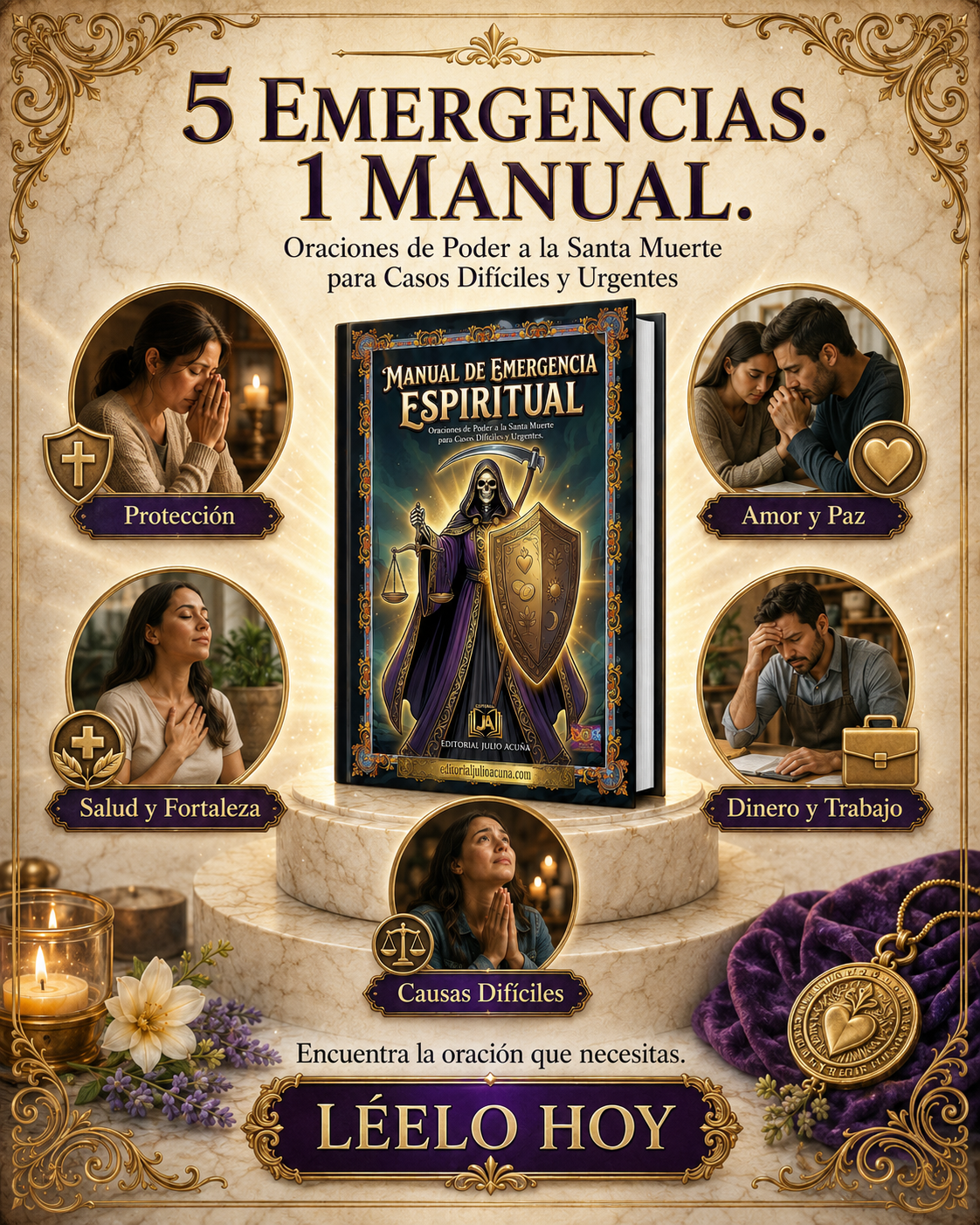 Manual de Emergencia Espiritual — Oraciones a la Santa Muerte para Casos Difíciles y Urgentes