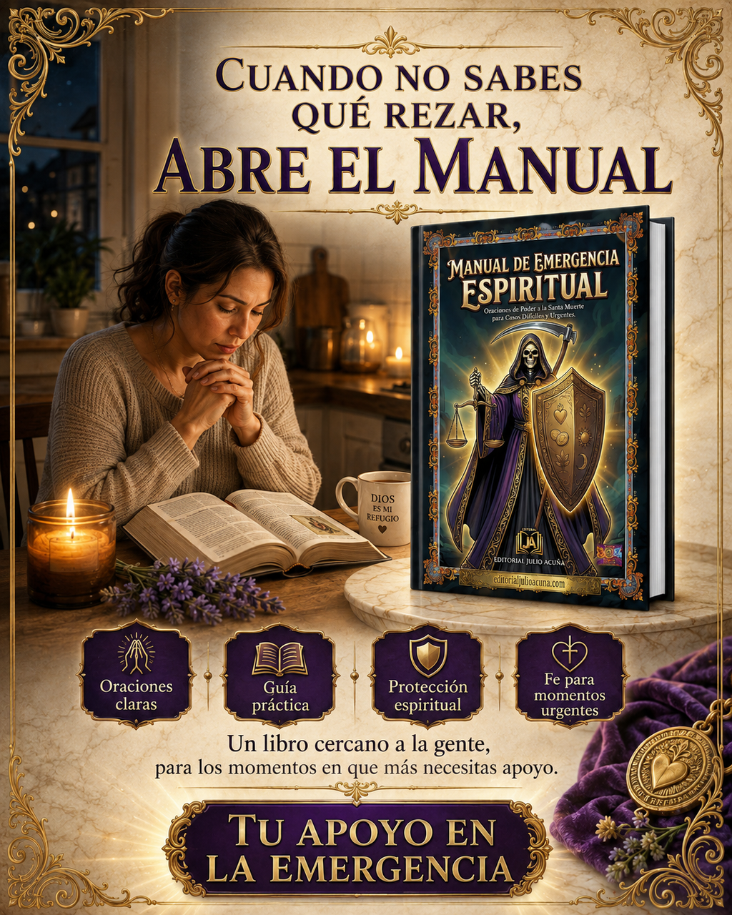Manual de Emergencia Espiritual — Oraciones a la Santa Muerte para Casos Difíciles y Urgentes