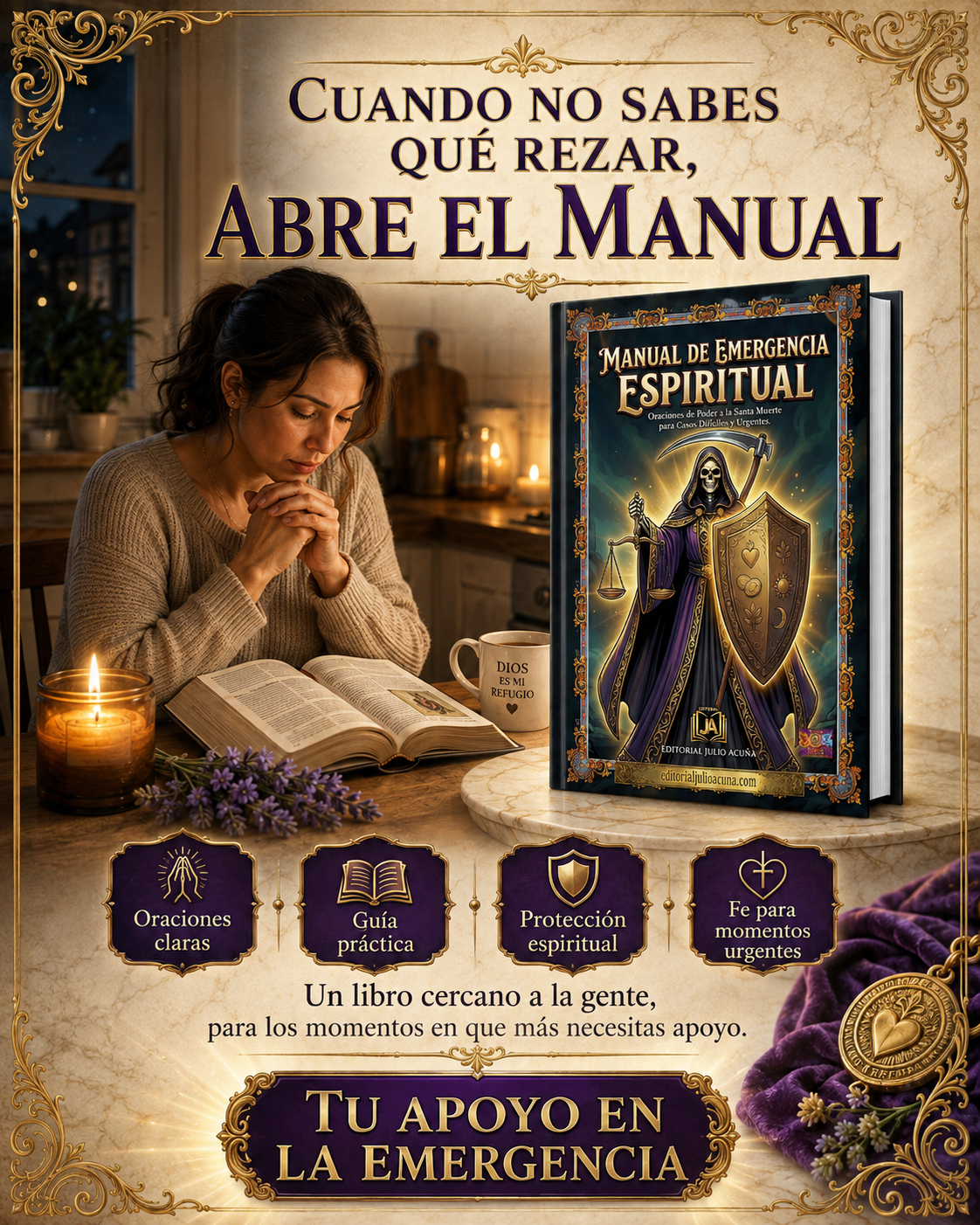 Manual de Emergencia Espiritual — Oraciones a la Santa Muerte para Casos Difíciles y Urgentes