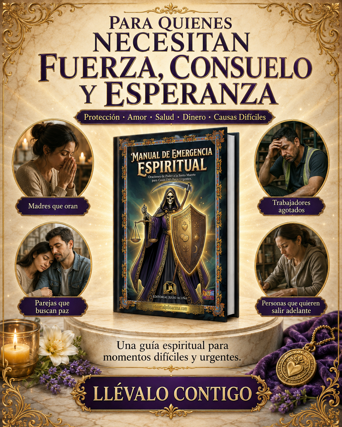 Manual de Emergencia Espiritual — Oraciones a la Santa Muerte para Casos Difíciles y Urgentes