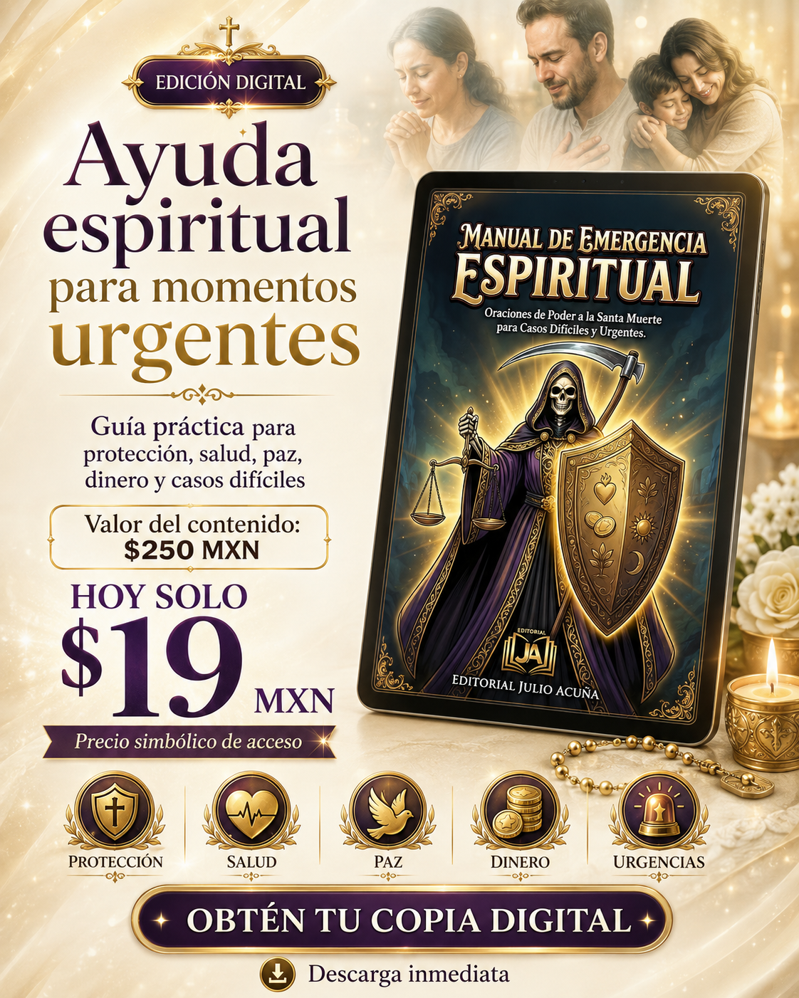 Manual de Emergencia Espiritual — Oraciones a la Santa Muerte para Casos Difíciles y Urgentes