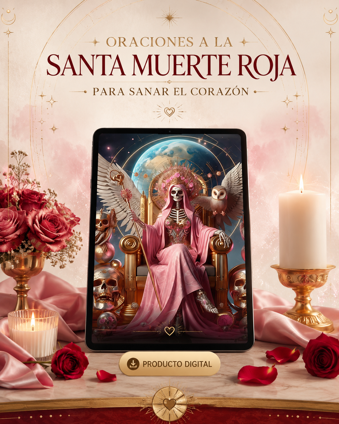 Santa Muerte para el Amor: Oraciones a la Santa Muerte Roja para sanar el corazón, atraer el amor verdadero y fortalecer tus relaciones