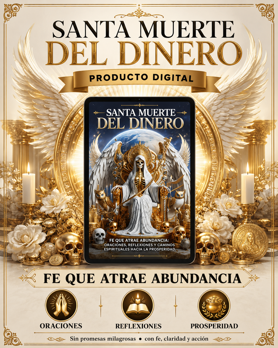 Santa Muerte del Dinero: Fe que Atrae Abundancia: Oraciones, Reflexiones y Caminos Espirituales hacia la Prosperidad