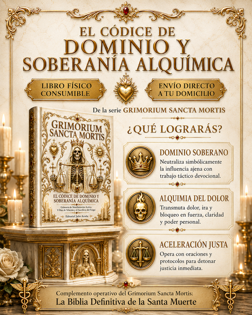 GRIMORIUM SANCTA MORTIS: EL CÓDICE DE DOMINIO Y SOBERANÍA ALQUÍMICA: Grimorio de Manifestación Activa: 9 Días de Velación y el Sacrificio del Fuego.