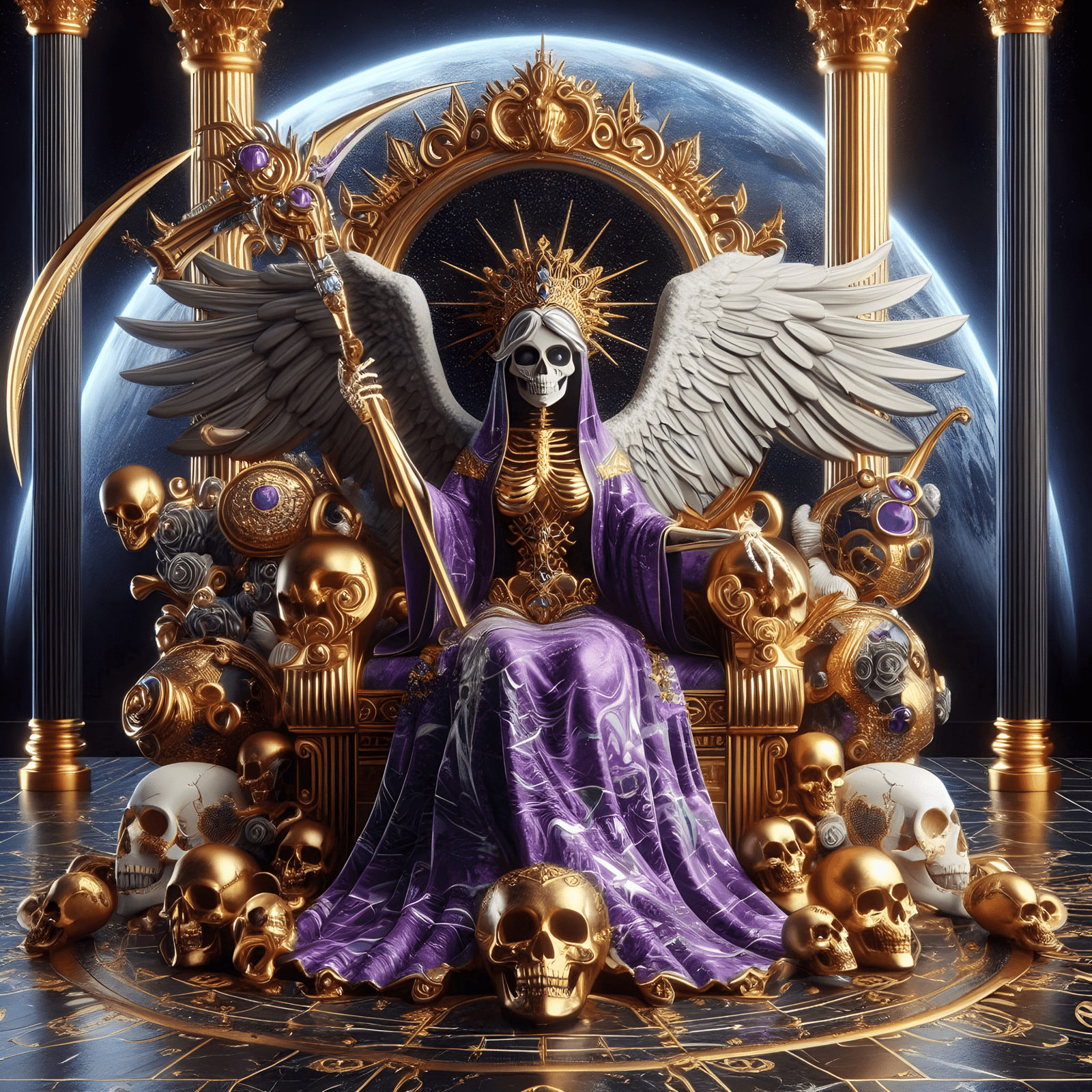 Santa Muerte Morada